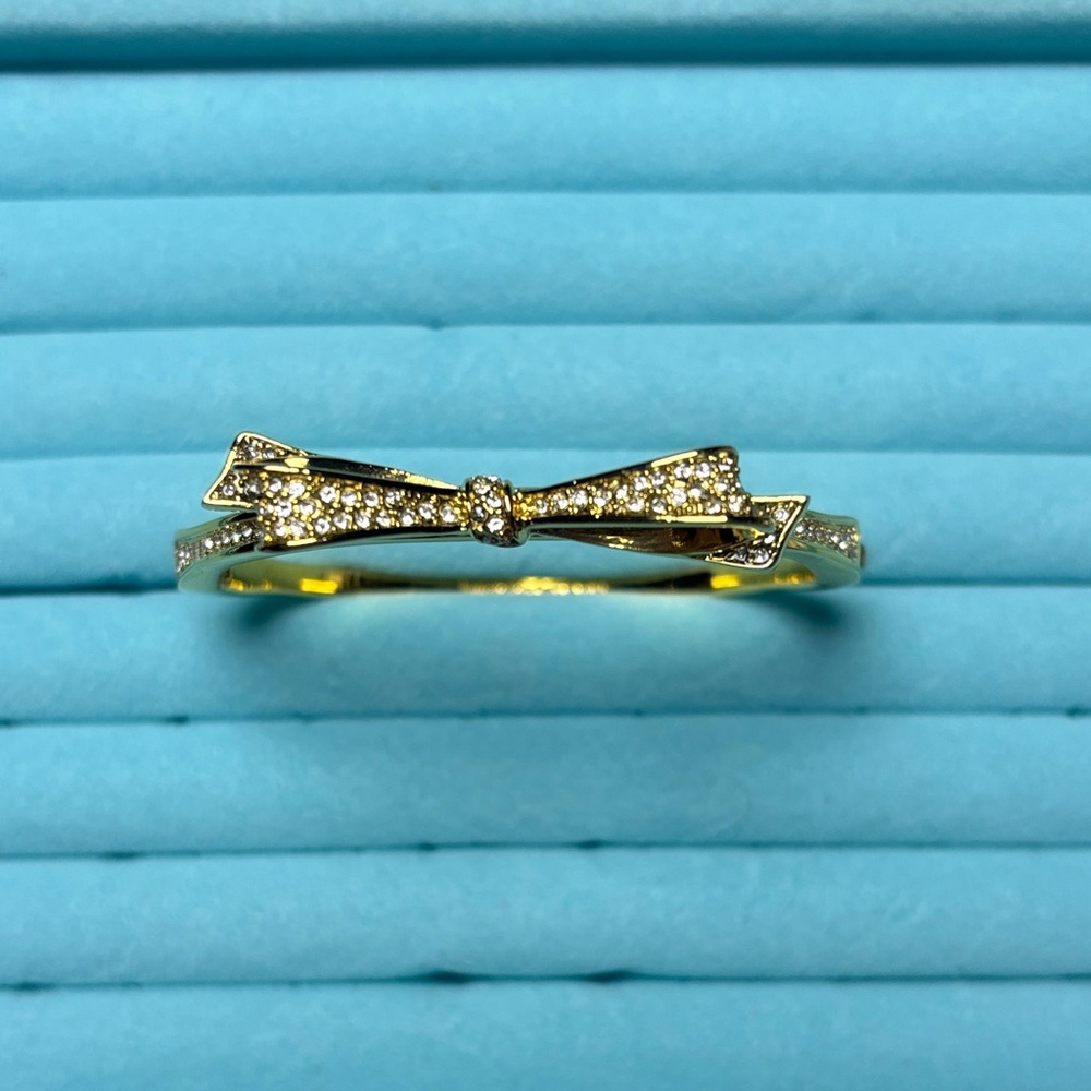 Kate Spade Gold Bow Bracelet with Sparkling Accents ♠️